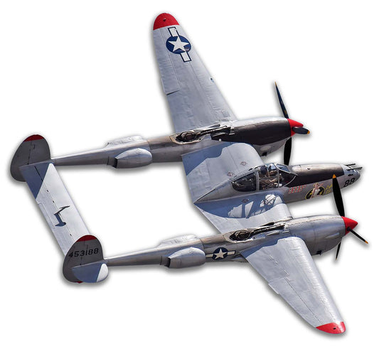 P-38 Lightning Cut-out Vintage Sign