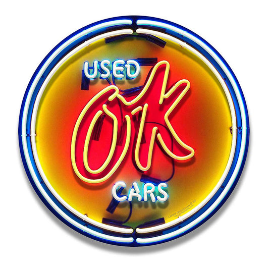 OK Used Cars Neon Sign