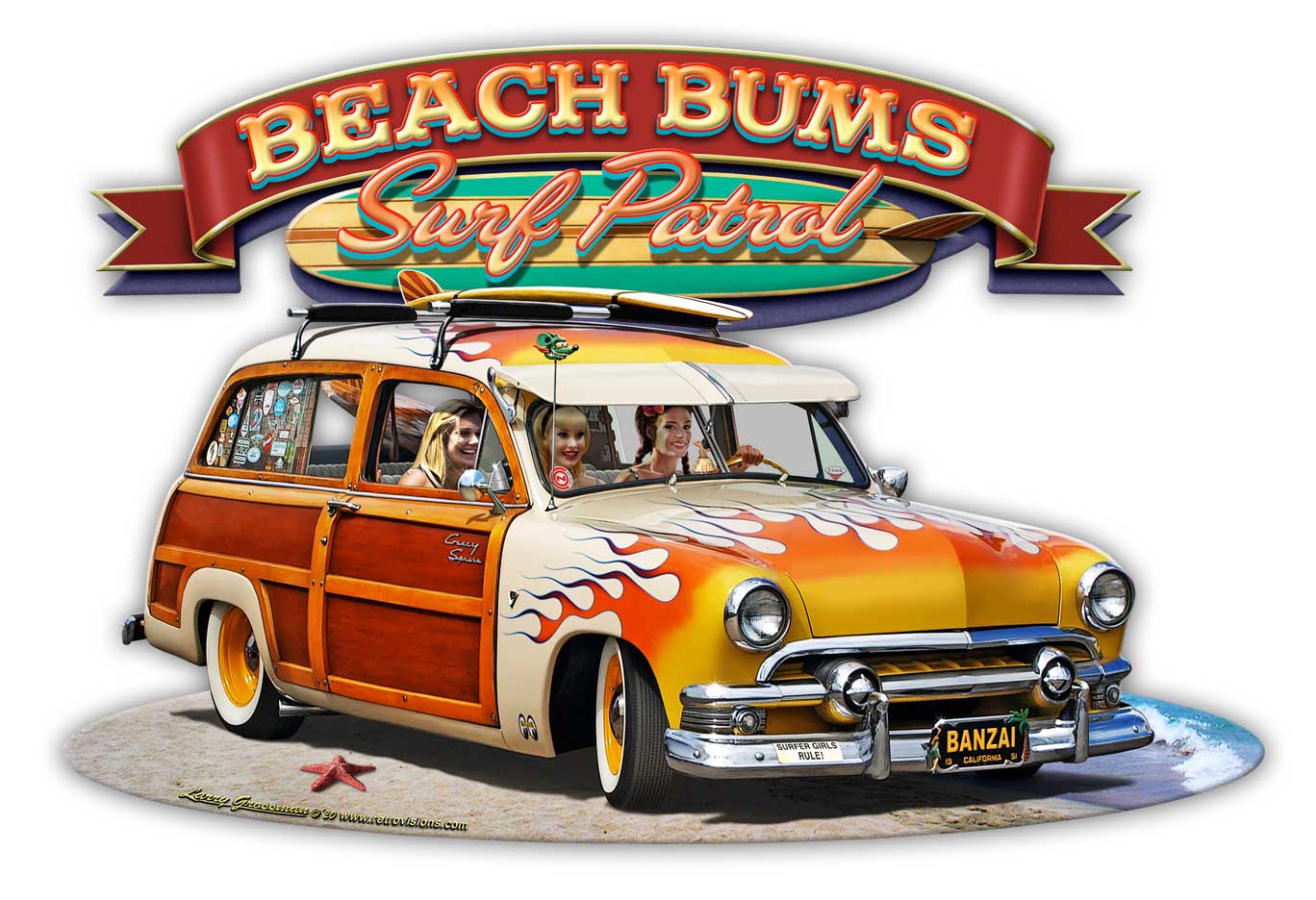 1951 Surf Woody Banner