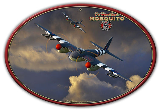 Mosquito WWII Airplane Oval
