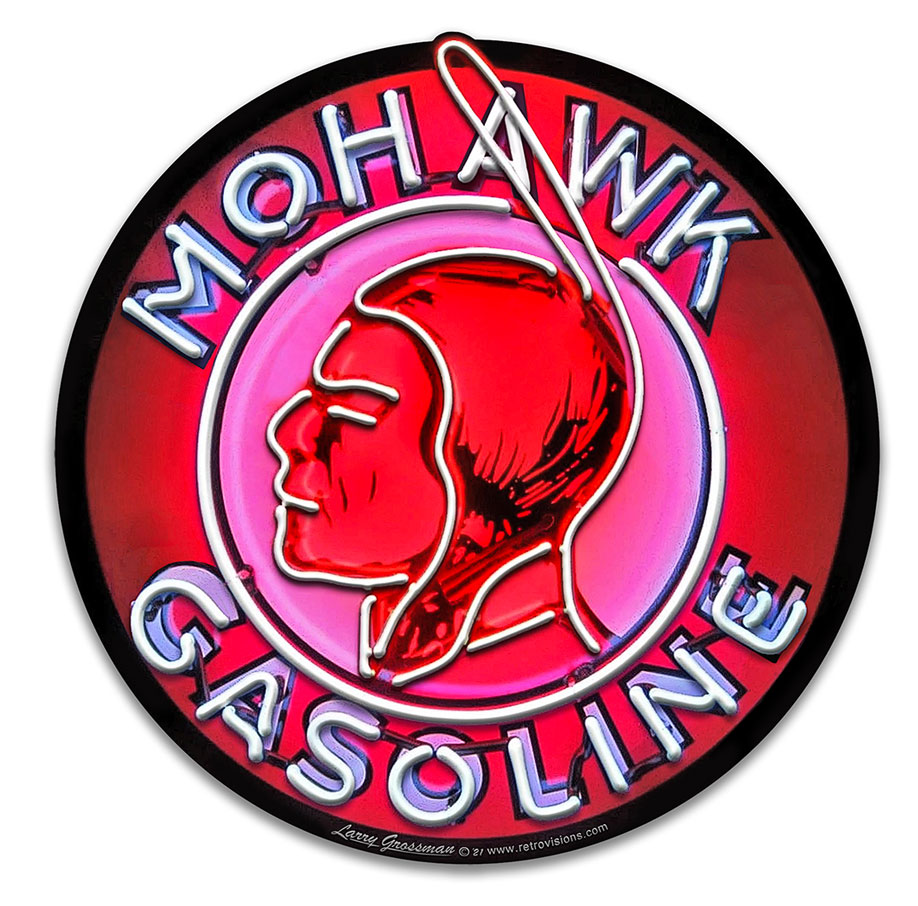 Mohawk Neon Sign 14 x 14 Custom Shape