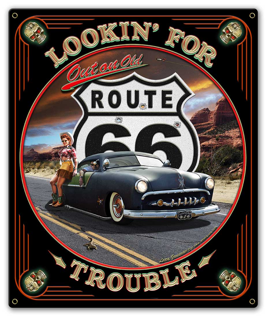 Lookin' For Trouble 15 x 18 Custom Shape