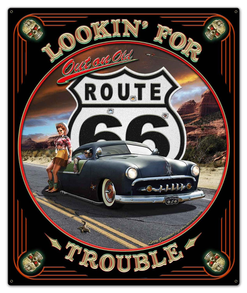 Lookin' For Trouble 30 x 36 Custom Shape