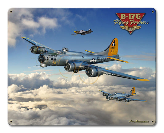 B-17 Flying Fortress 15 x 12 Satin