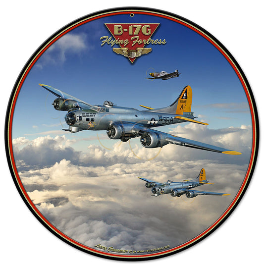 B-17 Flying Fortress 14 x 14 Round