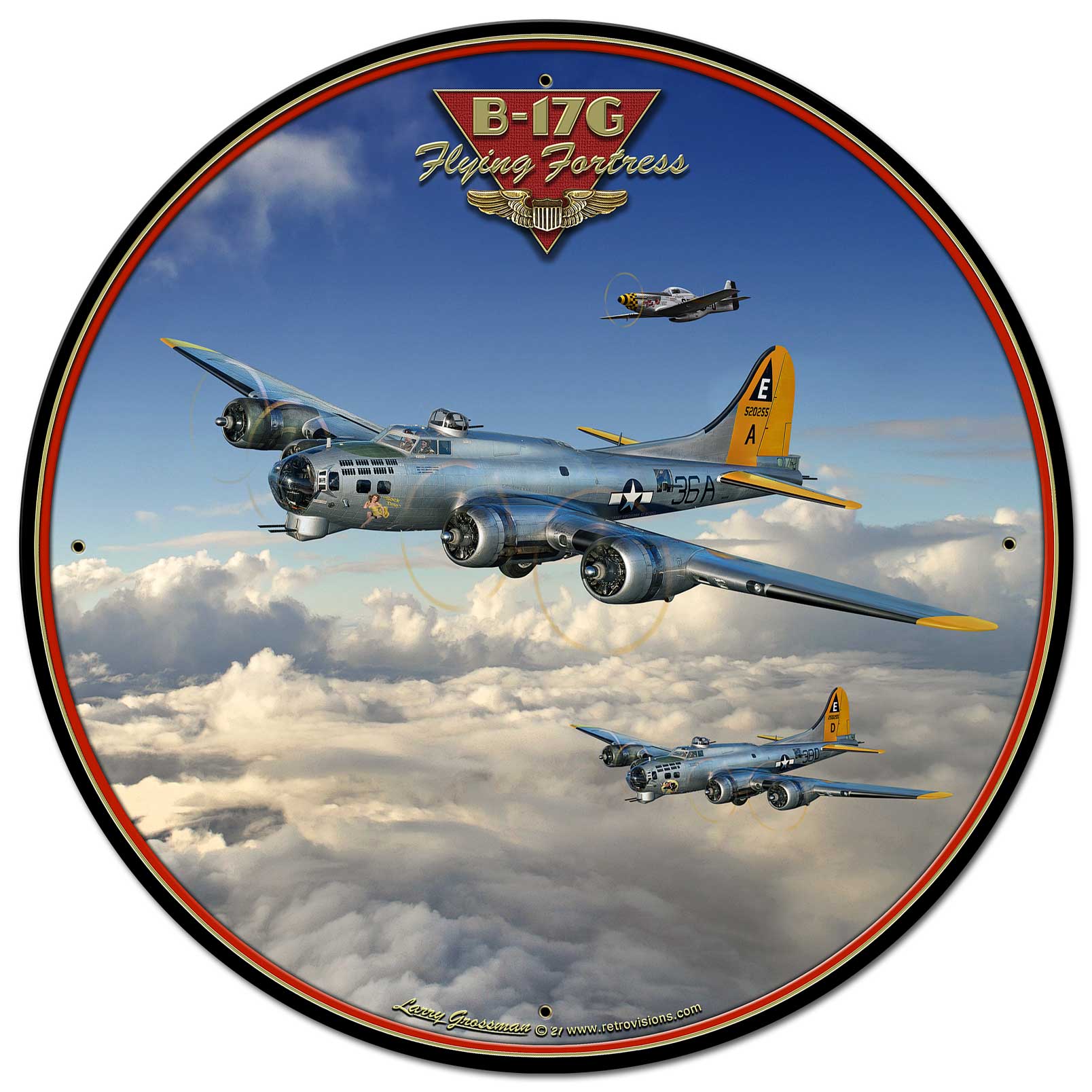 B-17 Flying Fortress 28 x 28 Round
