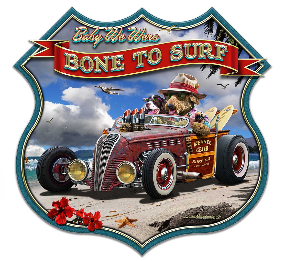 Bone To Surf 18 x 18 Custom Shape