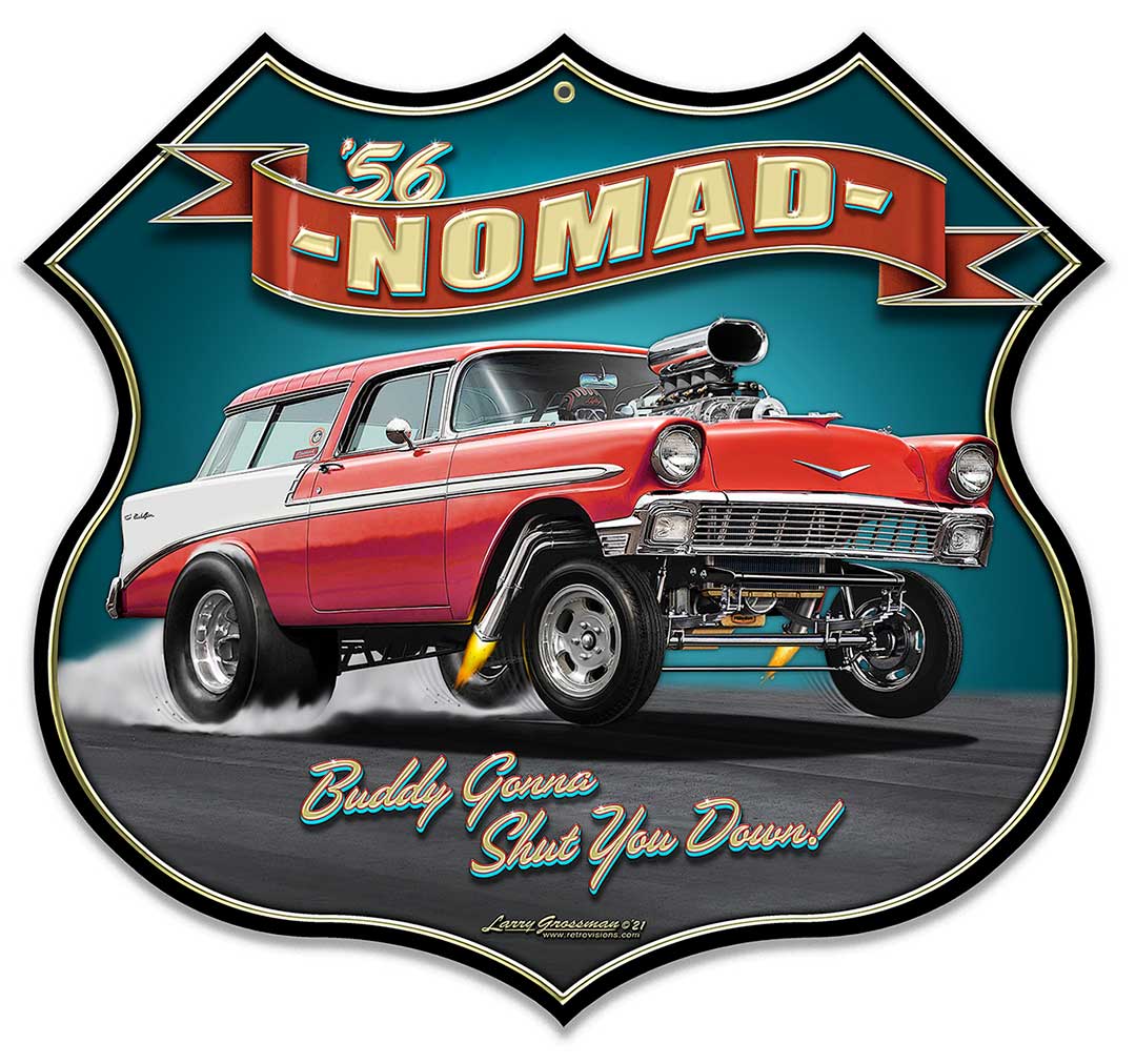 1956 Nomad Gasser Shield 16 x 15 Custom Shape