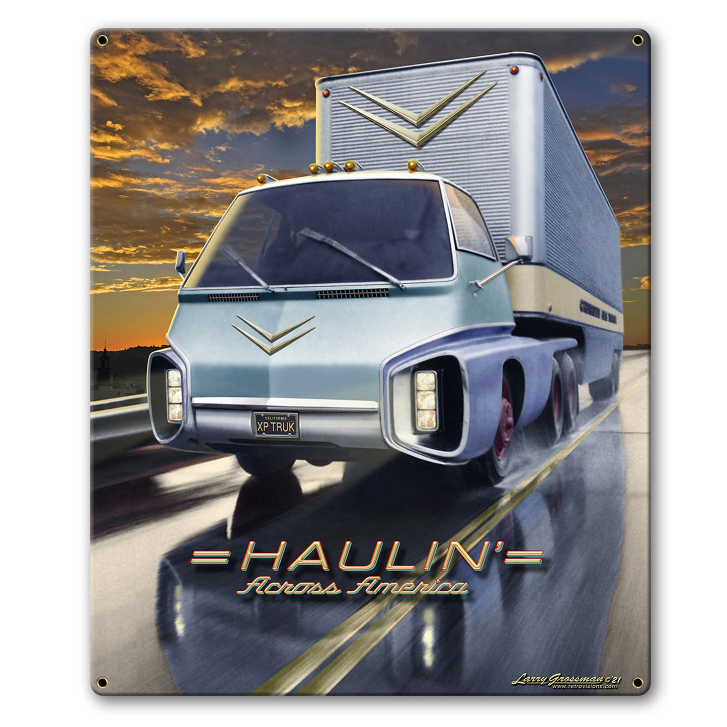 Haulin' Truck 14 x 16 Custom Shape