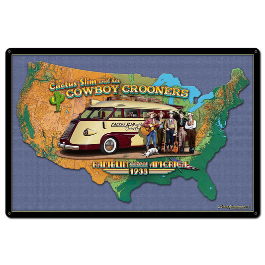 CACTUS SLIM BUS MAP 36 x 24 Satin