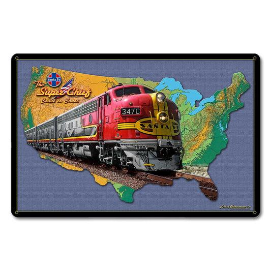 TRAIN MAP 18 x 12 Satin