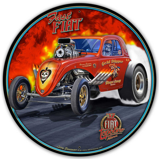 1937 FIAT DRAG CAR 28 x 28 Round
