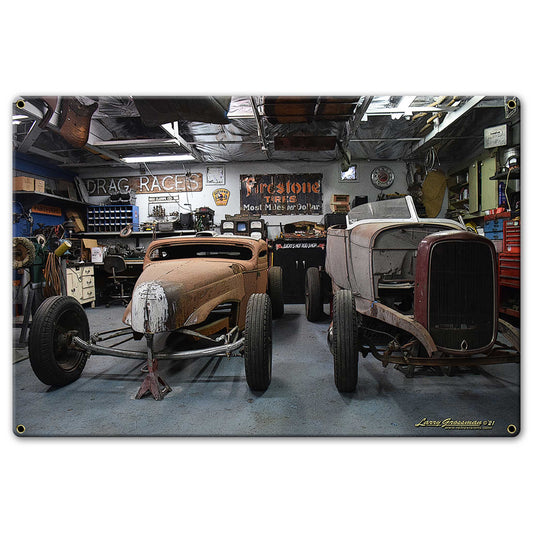 HOT ROD SHOP 15 x 10 Custom Shape