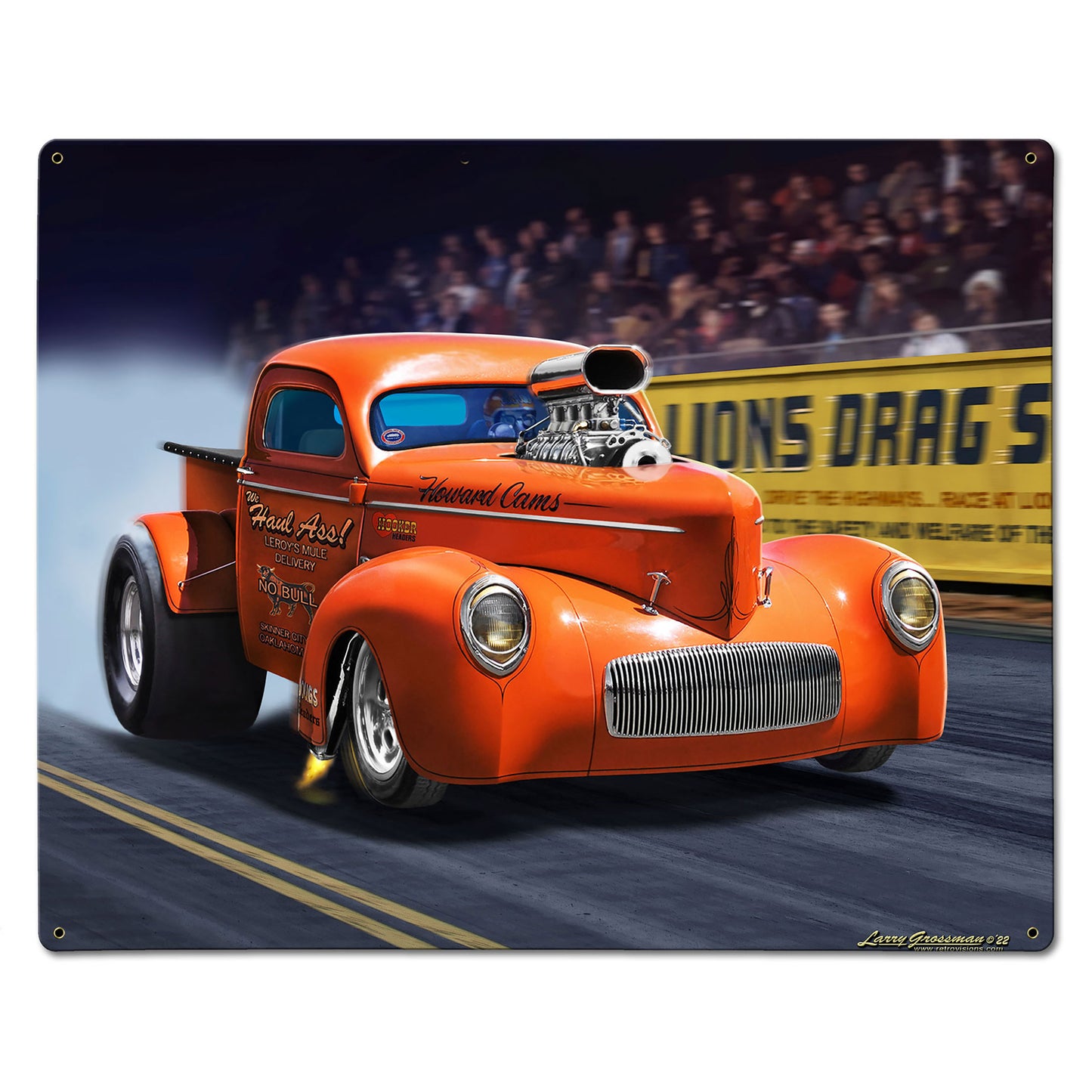 1940 Willys Pick Up 30 X 24 vintage metal sign