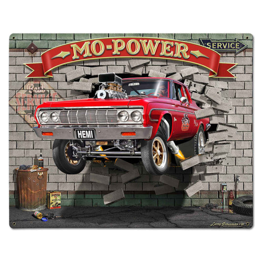 Mo Power Bustin' Out 30 X 24 vintage metal sign