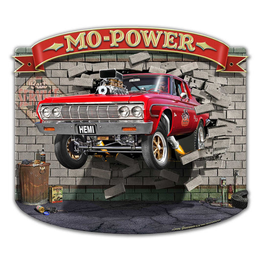 Mo Power Bustin' Out 16 X 14 vintage metal sign