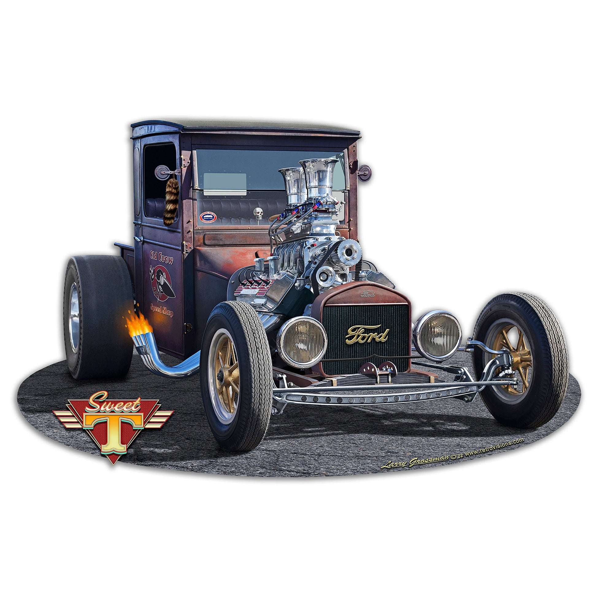 1926 T-Truck Cut out 16 X 10 vintage metal sign