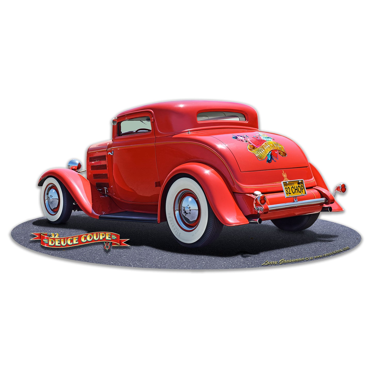 1932 Deuce Coupe Metal Sign 16in X 8in