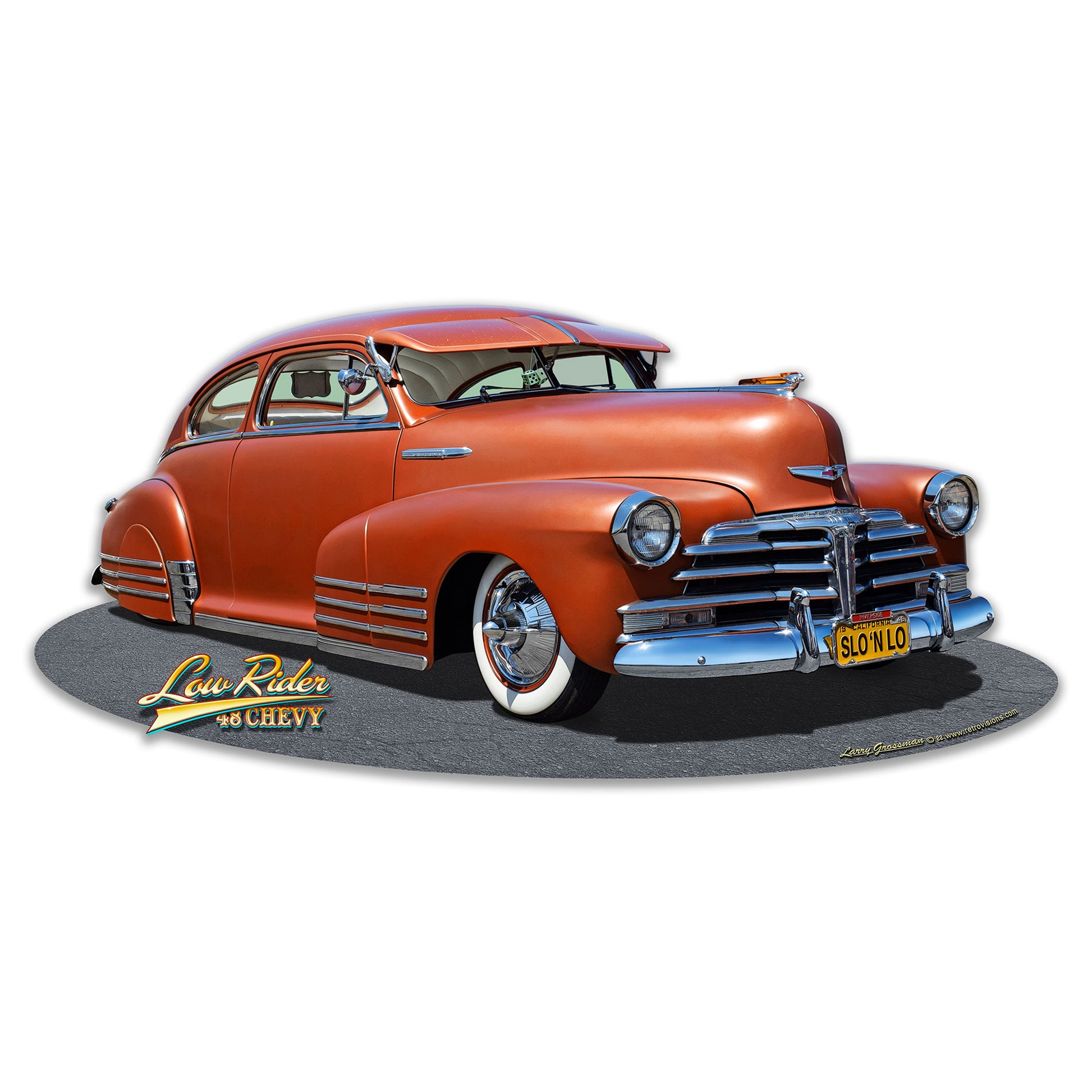1948 Chevy Low Rider Metal Sign 18in X 8in