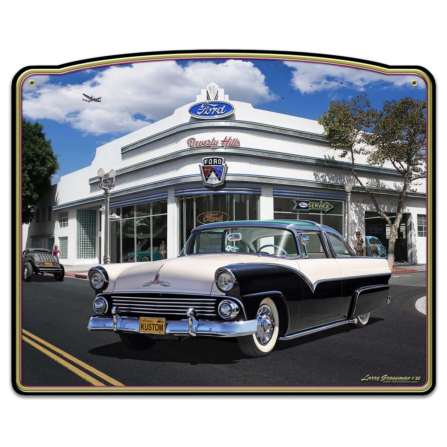 1955 Ford Dealership Metal Sign 22in X 18in