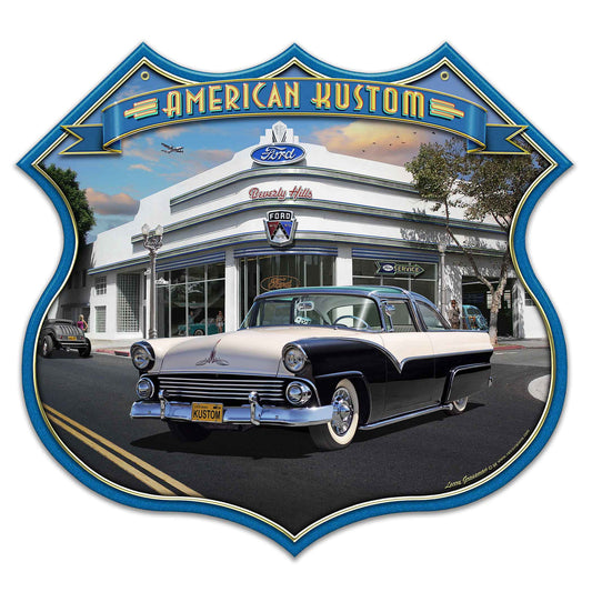 1955 Ford Shield Metal Sign 18in X 17in