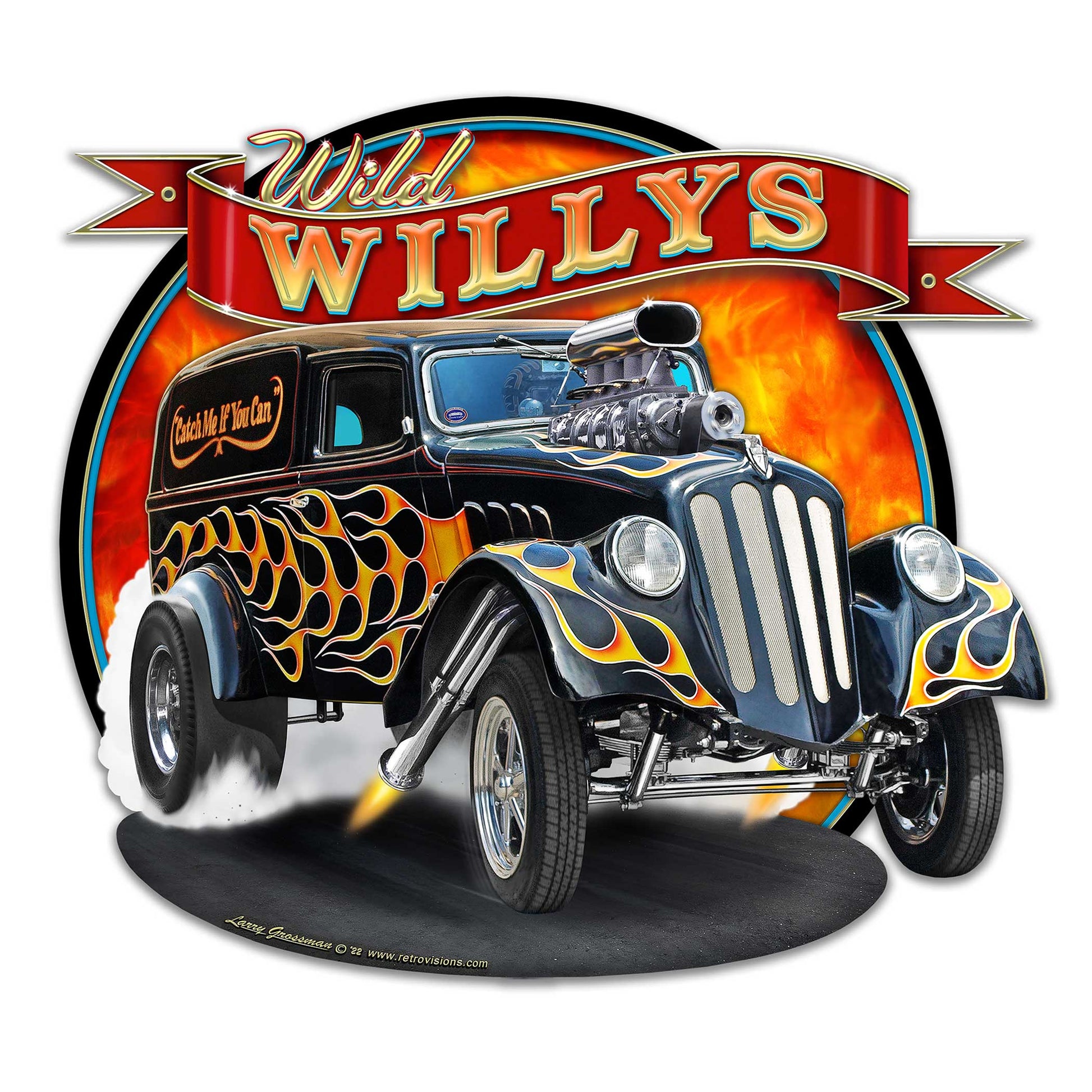 1933 WILD WILLYS Metal Sign 16in X 15in