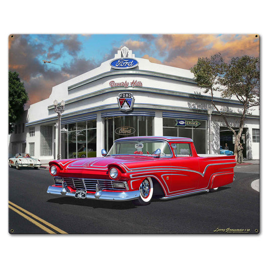 1956 Ford Ranchero Kustom Dealer Metal Sign 30in X 24in
