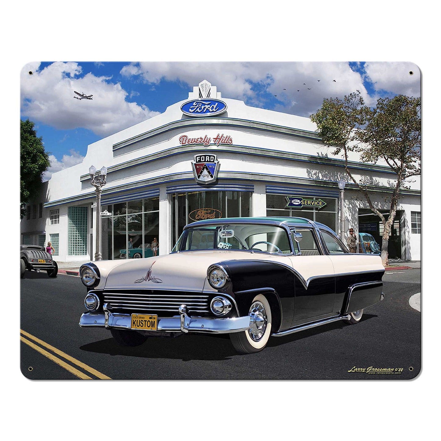 Beverly Hills Ford Metal Sign 15in X 12in