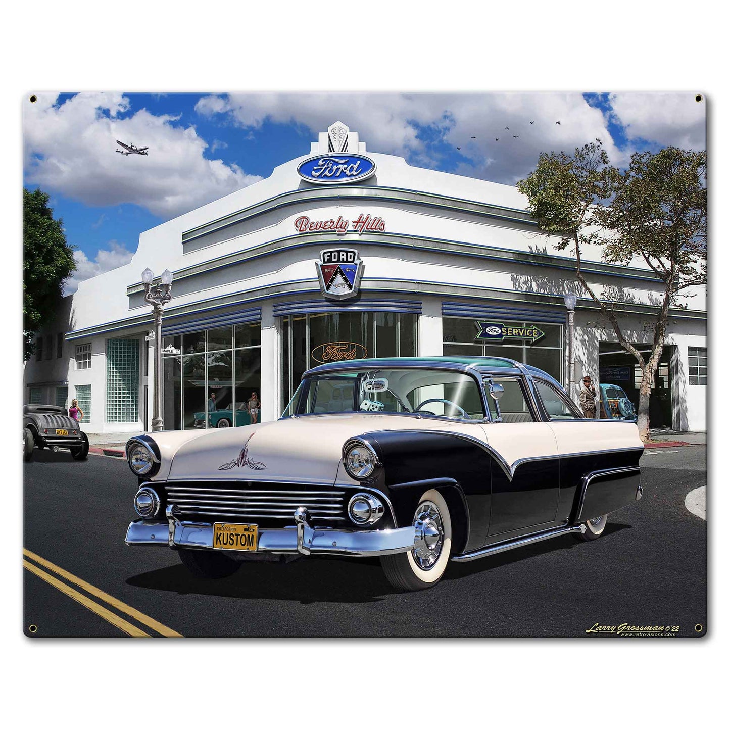 Beverly Hills Ford Metal Sign 30in X 24in