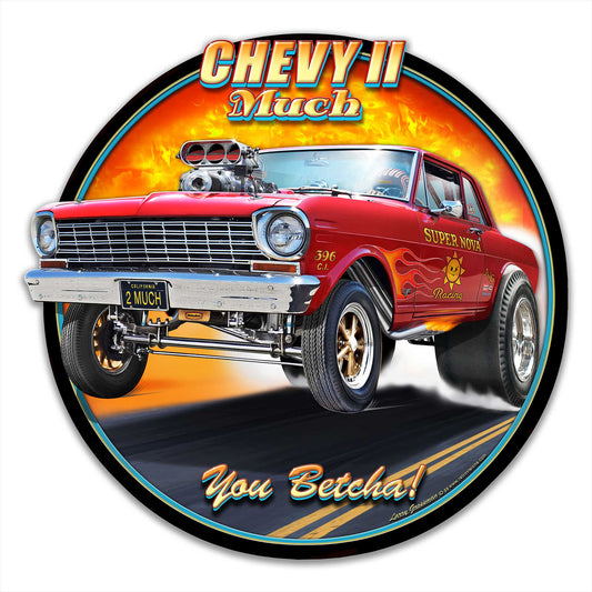 1964 CHEVY II GASSER Metal Sign 18in X 18in