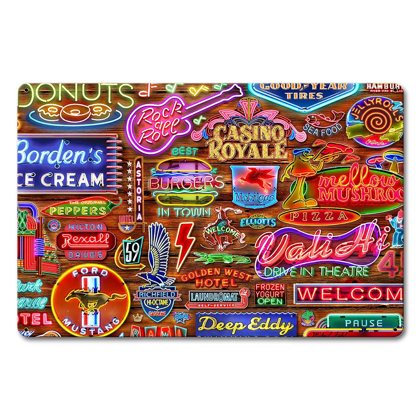 Nifty Neons 18 X 12 vintage metal sign