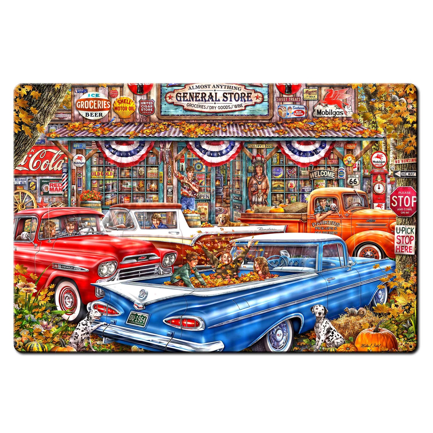 Parker's General Store 36 X 24 vintage metal sign