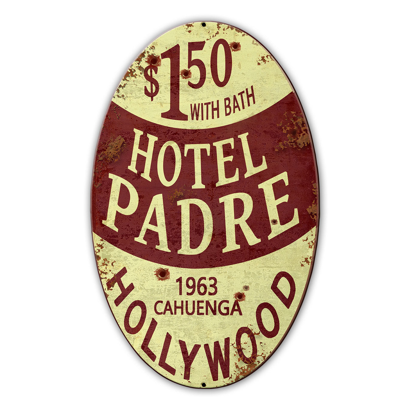 Hotel Padre 11 X 17 vintage metal sign