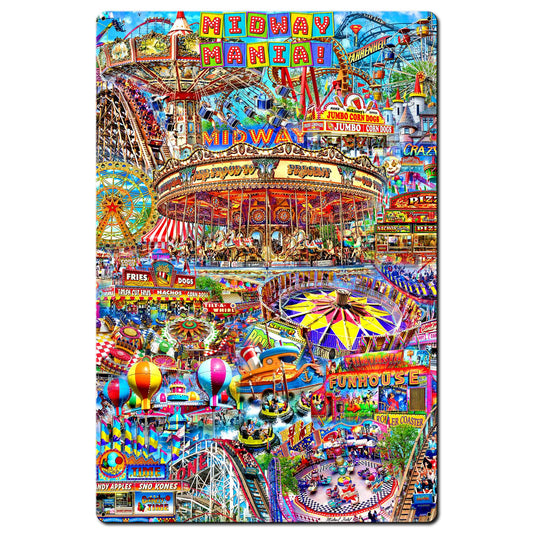 Midway Mania 24 X 36 vintage metal sign
