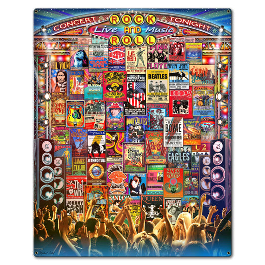 Concert Tonight 24 X 30 vintage metal sign