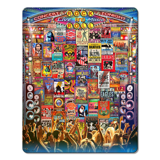 Concert Tonight 12 X 15 vintage metal sign