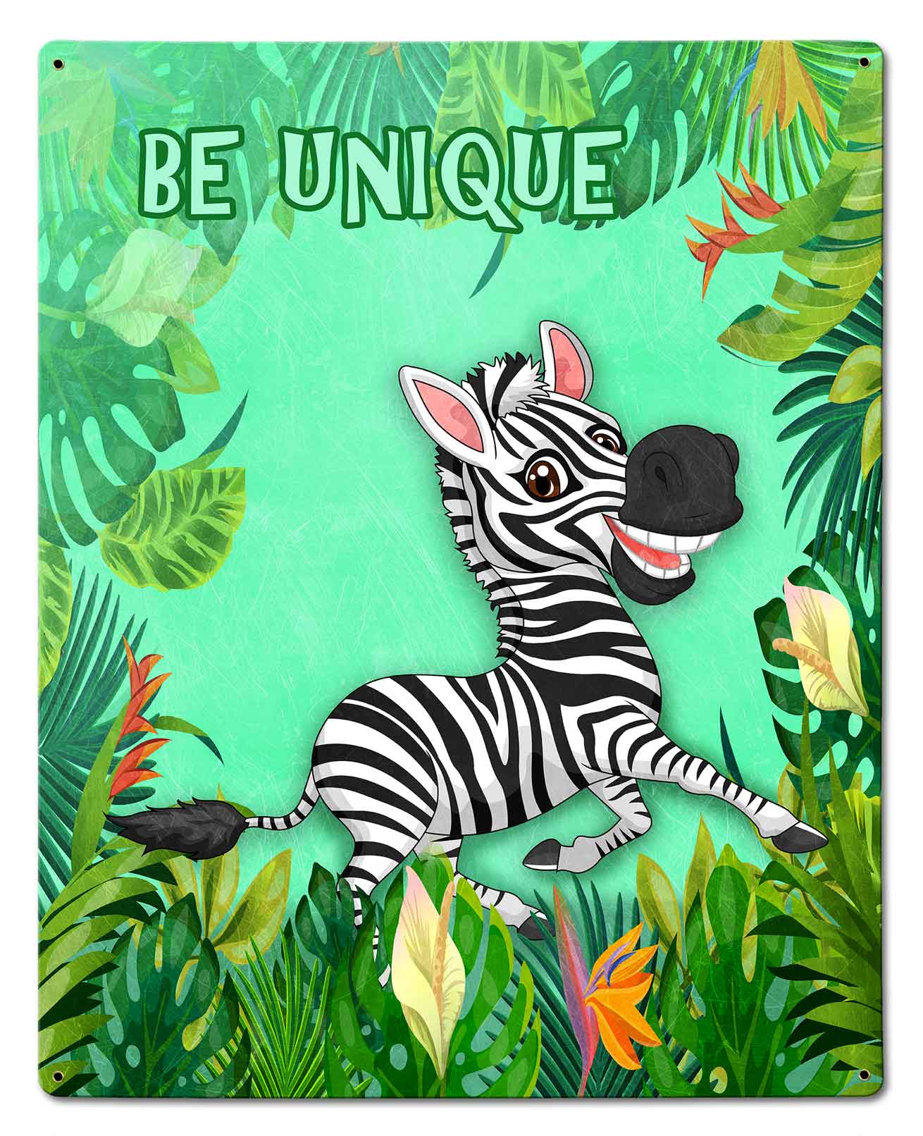 Be Unique Zebra 24 x 30 Custom Shape