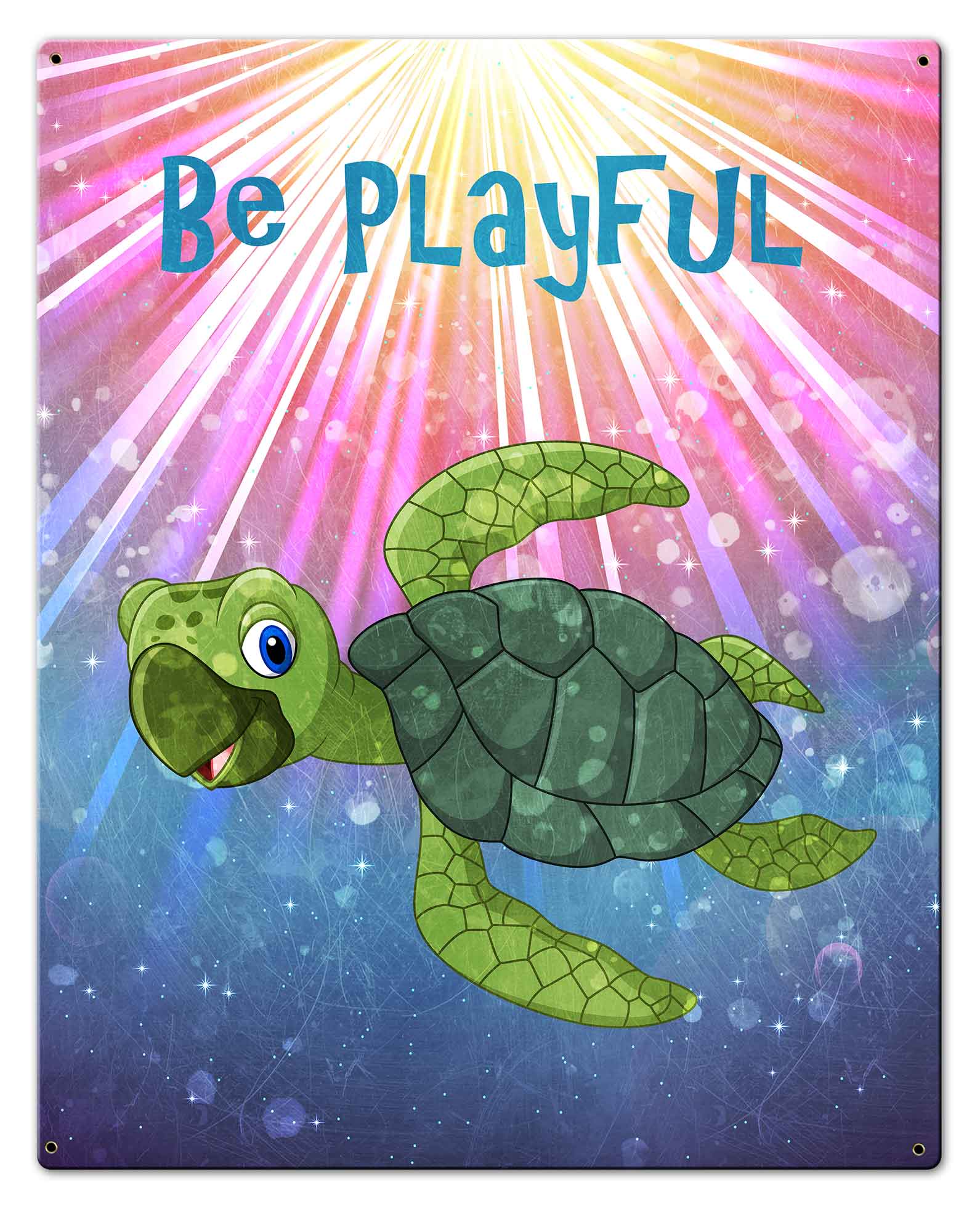 Be Playful Turtle 24 x 30 Custom Shape
