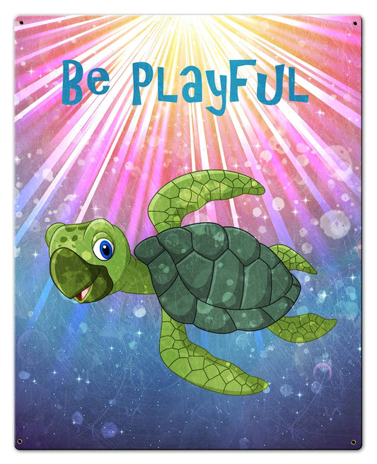 Be Playful Turtle 24 x 30 Custom Shape