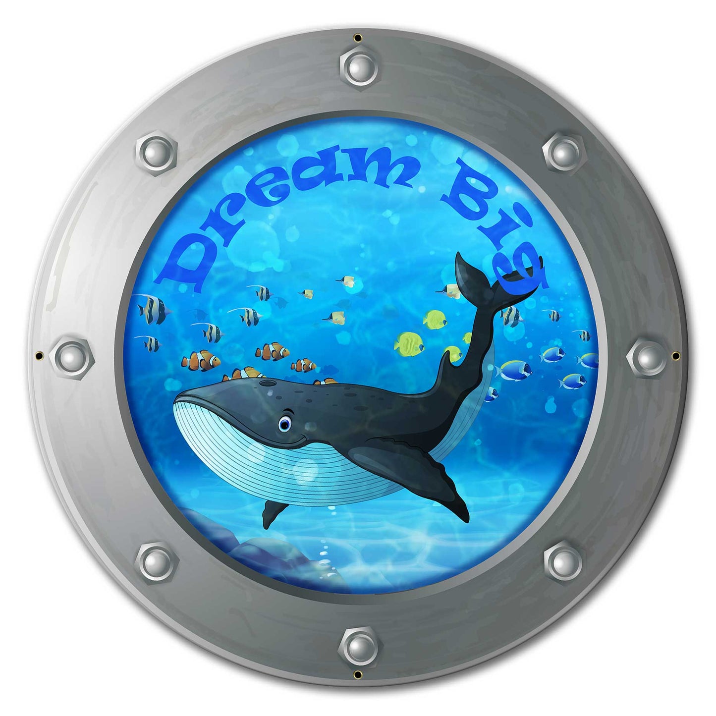 Dream Big Whale 24 x 24 Custom Shape