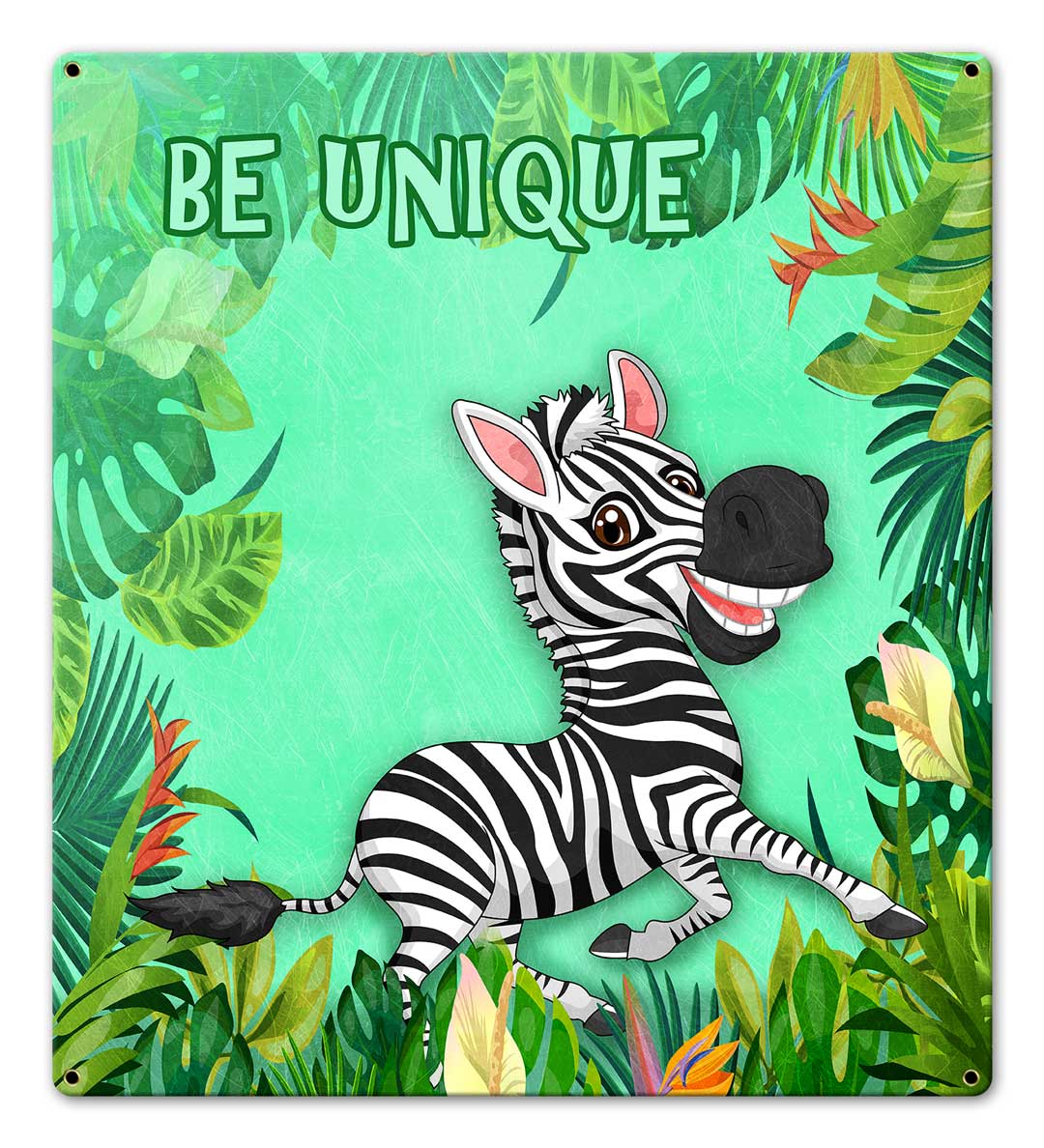 Be Unique Zebra 18 x 20 Custom Shape