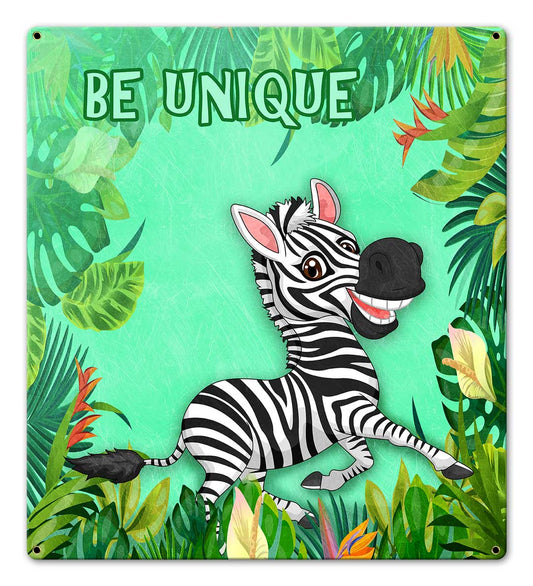 Be Unique Zebra 18 x 20 Custom Shape