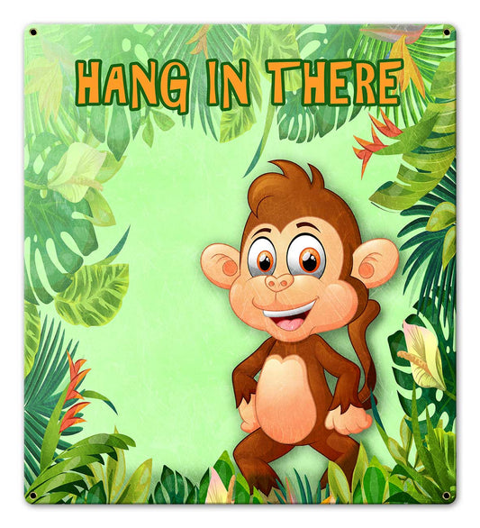 Hang In There Monkey 18 x 20 Custom Shape