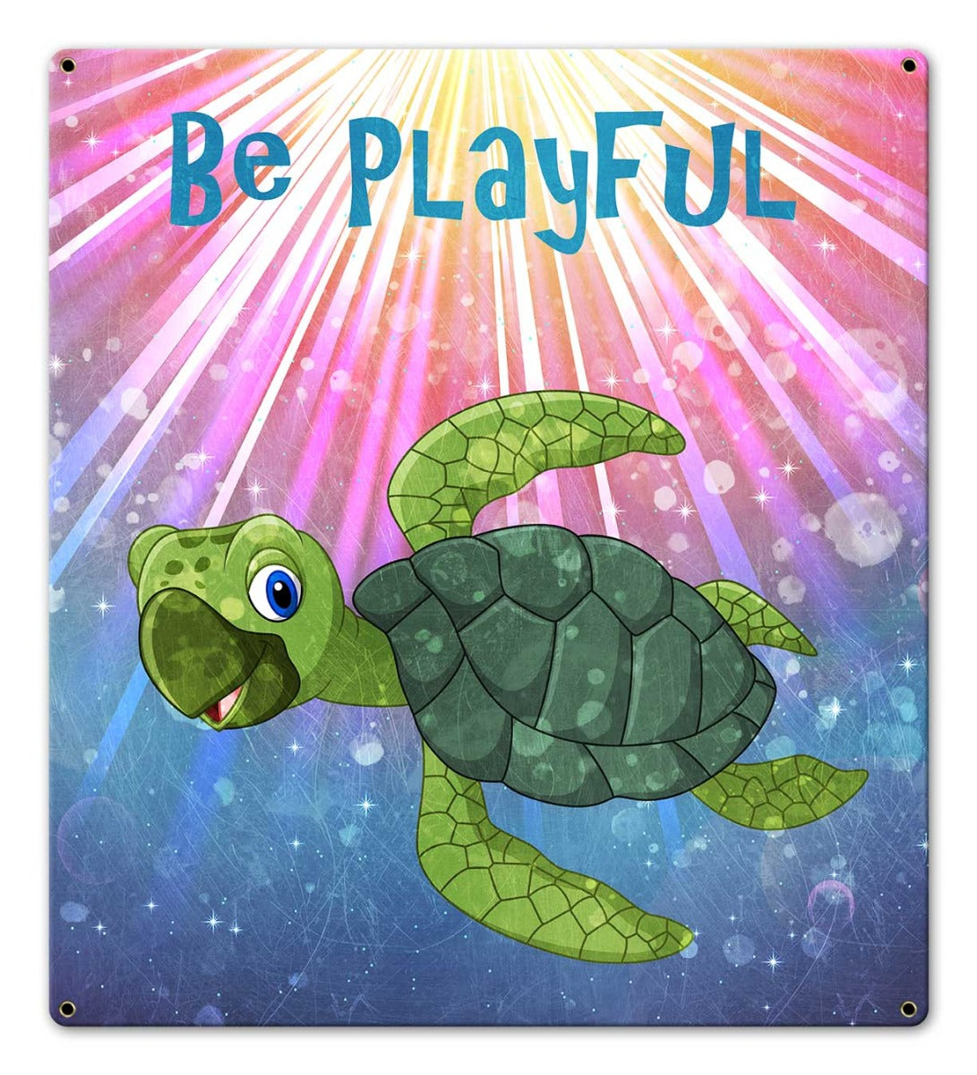 Be Playful Turtle 18 x 20 Custom Shape