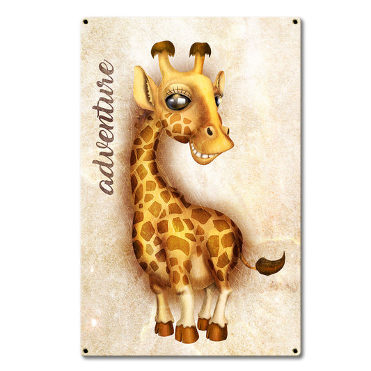 Adventure Giraffe 13 x 20 Custom Shape