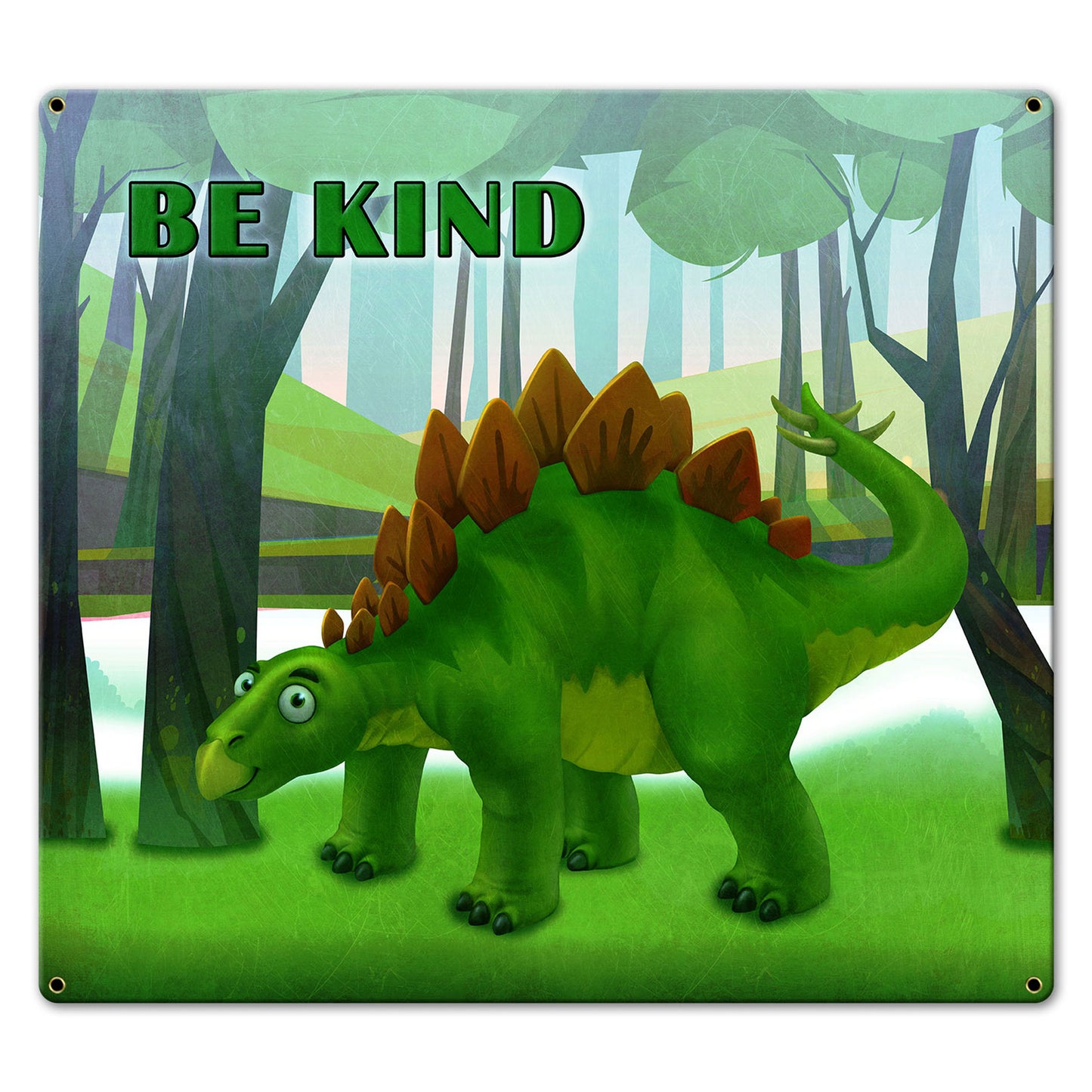 Be Kind Dinosaur 20 x 18 Custom Shape