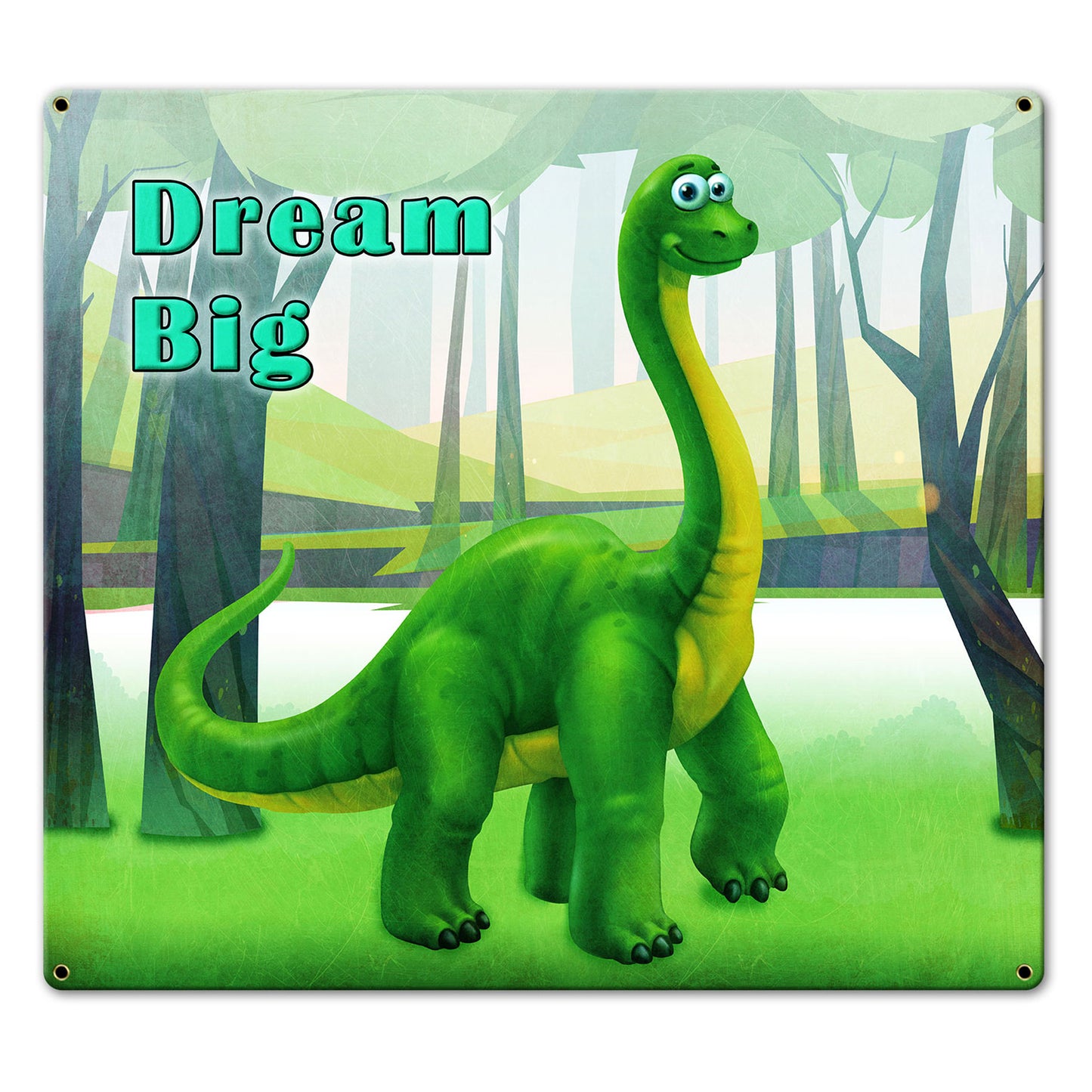 Dream Big Dinosaur 20 x 18 Custom Shape
