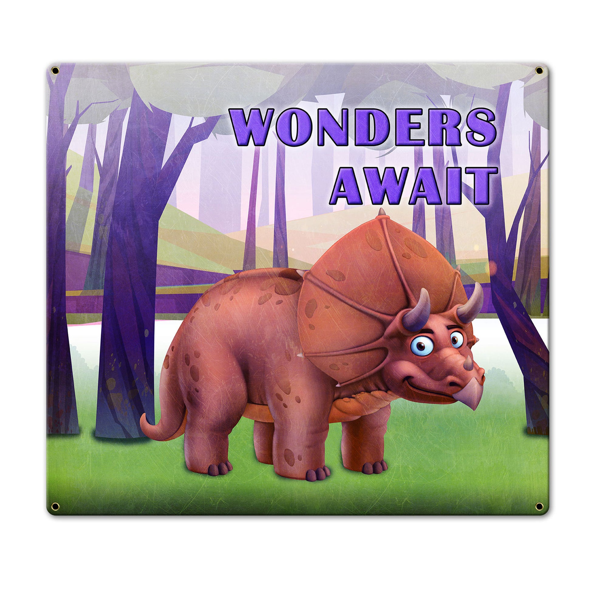 Wonders Await Dinosaur 20 x 18 Custom Shape