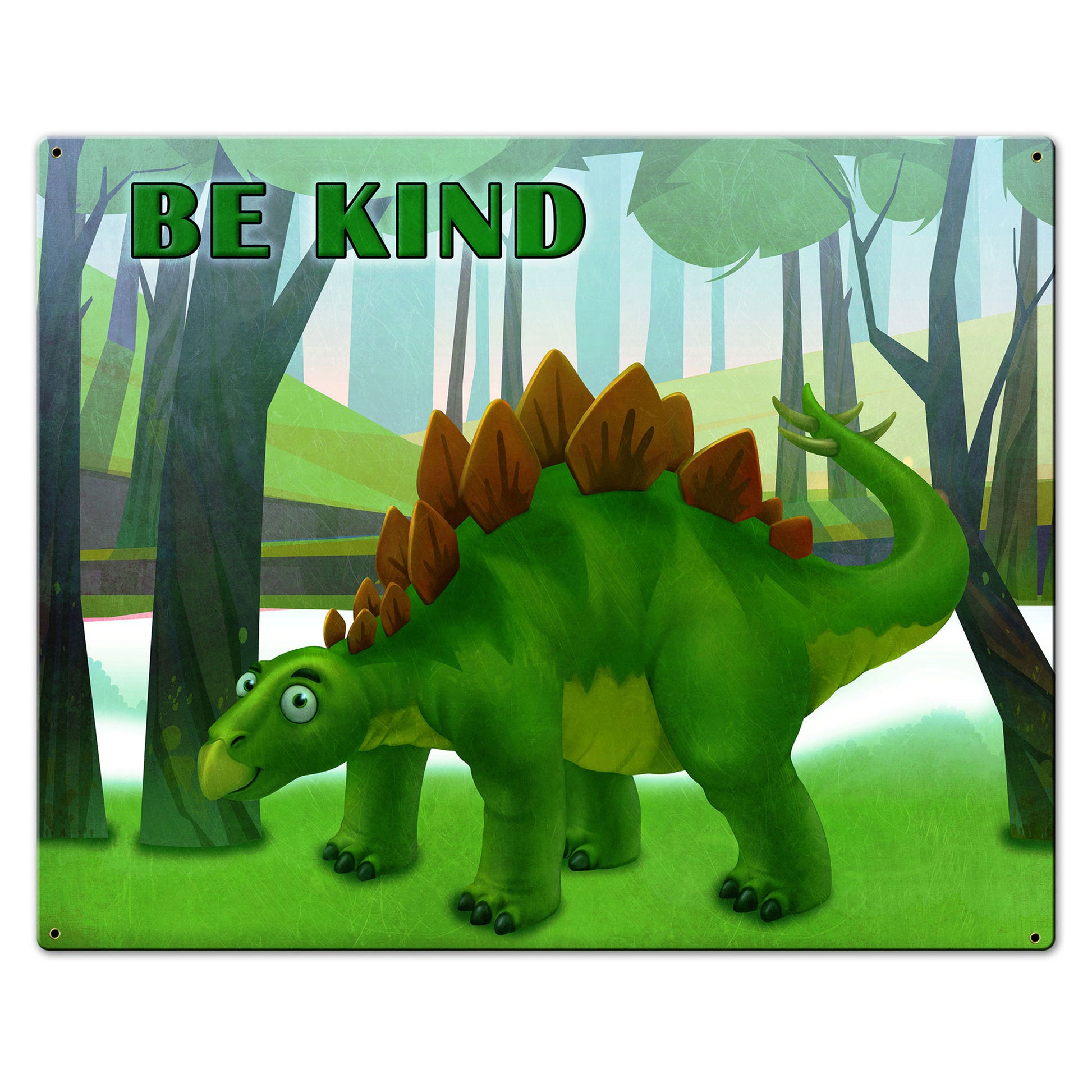 Be Kind Dinosaur 30 x 24 Custom Shape