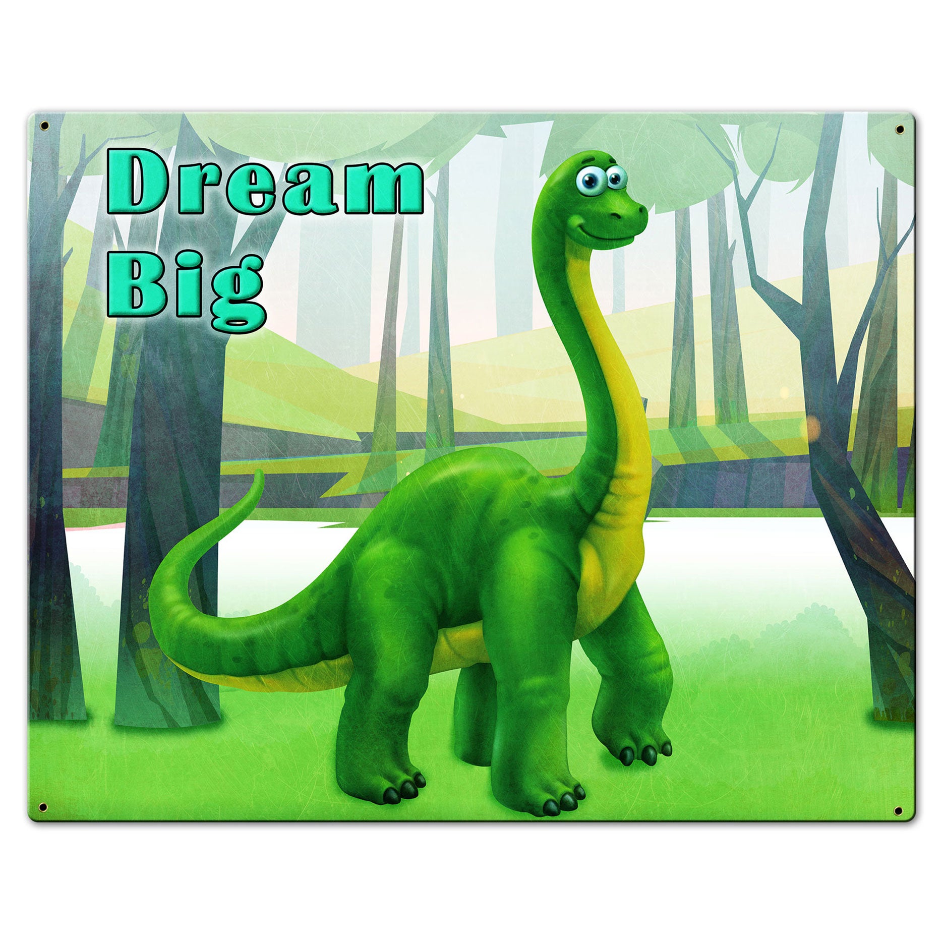 Dream Big Dinosaur 30 x 24 Custom Shape